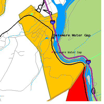 Delaware Water Gap map
