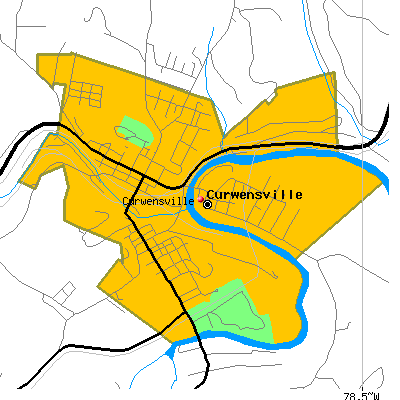 Curwensville map