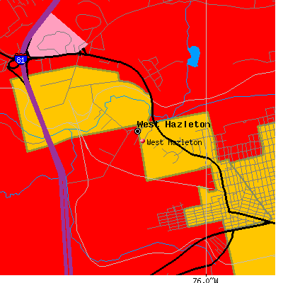 West Hazleton map