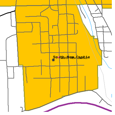 South New Castle map