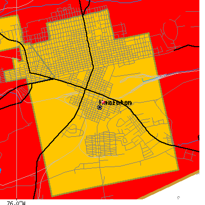 Hazleton map