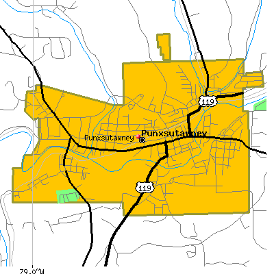 Punxsutawney map