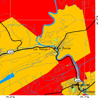 Jim Thorpe map