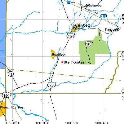 Ute Mountain map