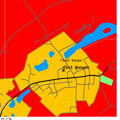 East Bangor map