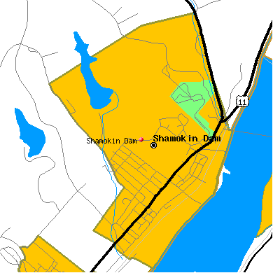 Shamokin Dam map