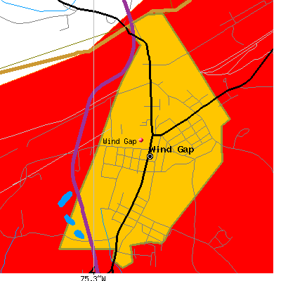 Wind Gap map