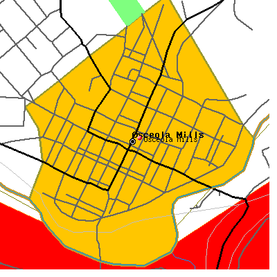 Osceola Mills map