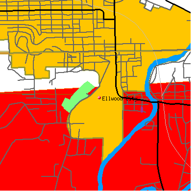 Ellwood City map