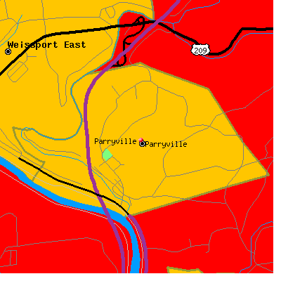 Parryville map