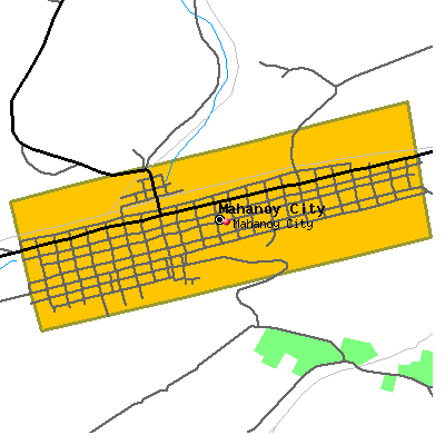 Mahanoy City map