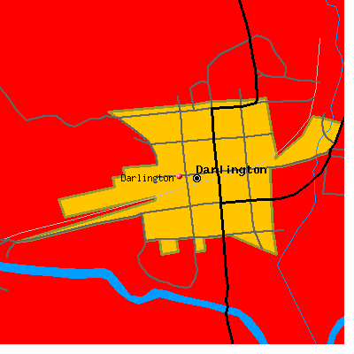 Darlington map