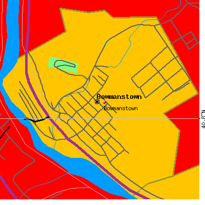 Bowmanstown map