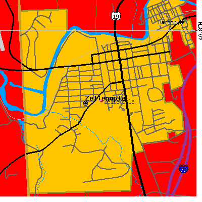 Zelienople map
