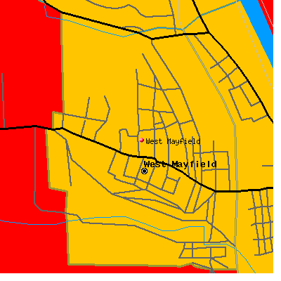 West Mayfield map