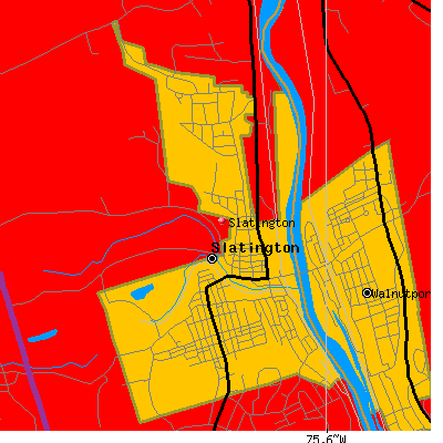 Slatington map