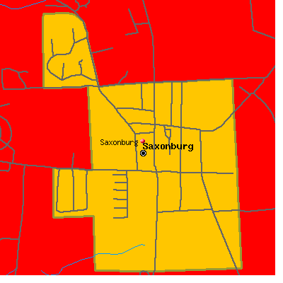 Saxonburg map