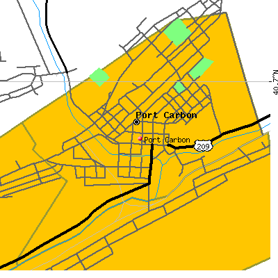 Port Carbon map