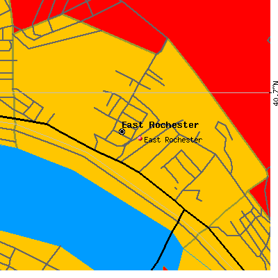 East Rochester map