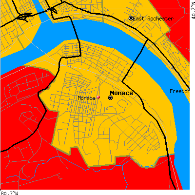 Monaca map