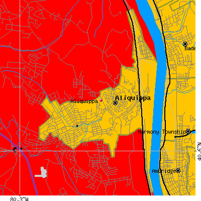 Aliquippa map