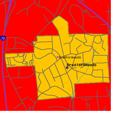 Bradfordwoods map