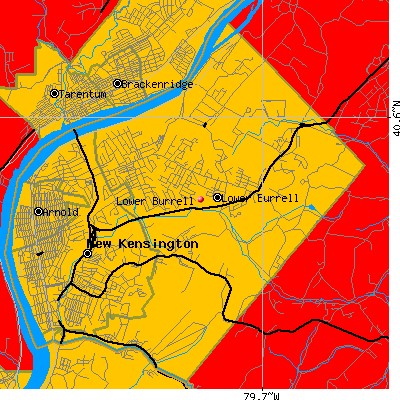 Lower Burrell map