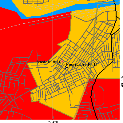 Fountain Hill map