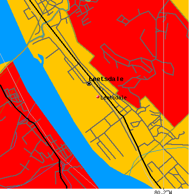 Leetsdale map
