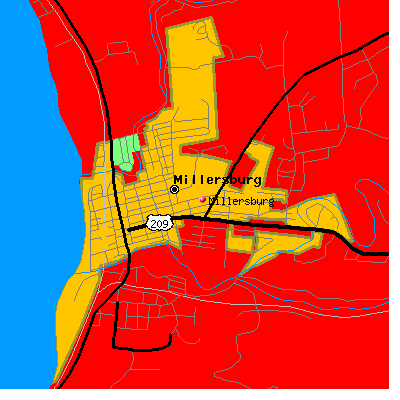 Millersburg map
