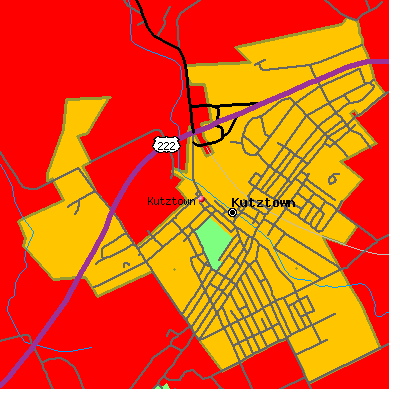 Kutztown map