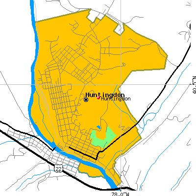 Huntingdon map