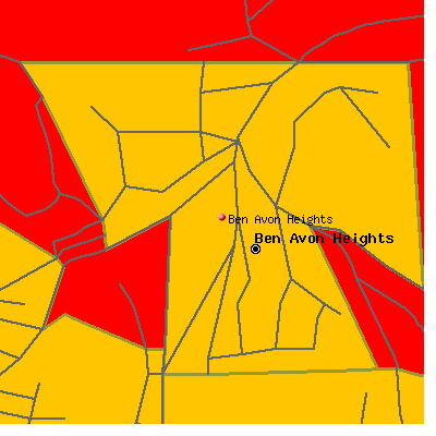 Ben Avon Heights map