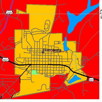Ebensburg map