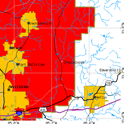 Choccolocco map