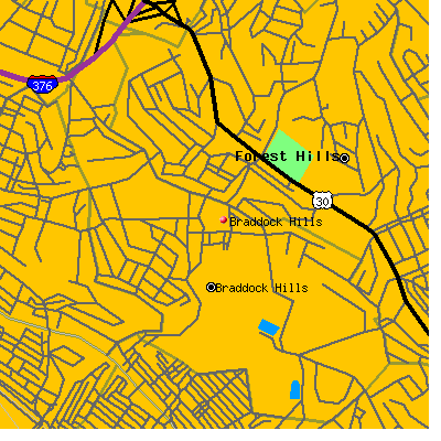 Braddock Hills map