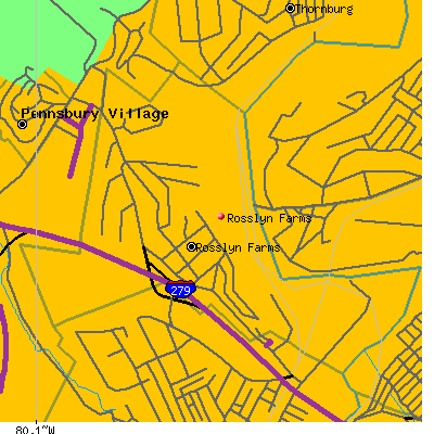 Rosslyn Farms map