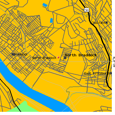 North Braddock map