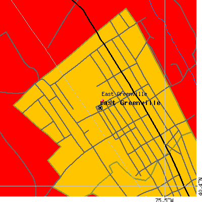 East Greenville map