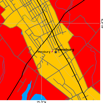 Pennsburg map