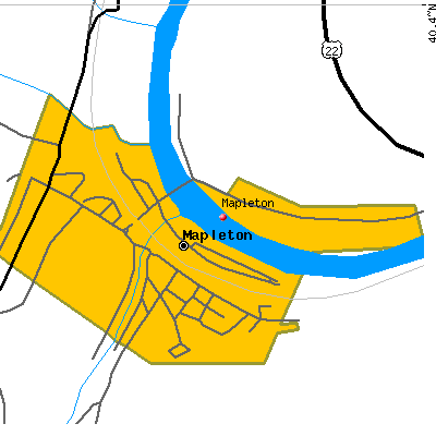 Mapleton map