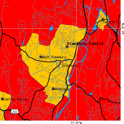 Simsbury map