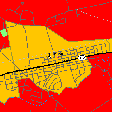Cleona map