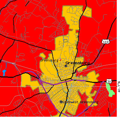 Greensburg map