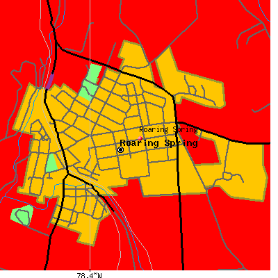 Roaring Spring map