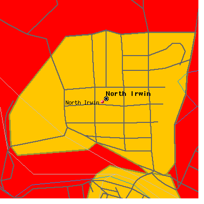 North Irwin map
