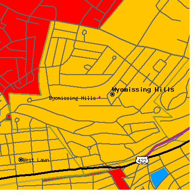 Wyomissing Hills map