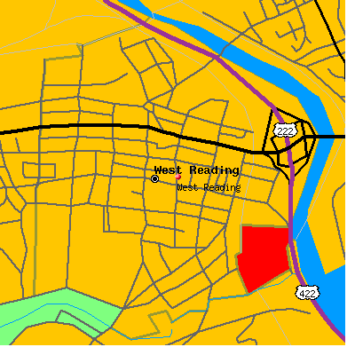 West Reading map