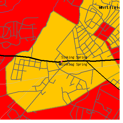 Sinking Spring map