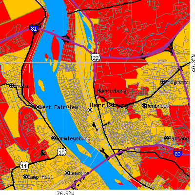 Harrisburg map